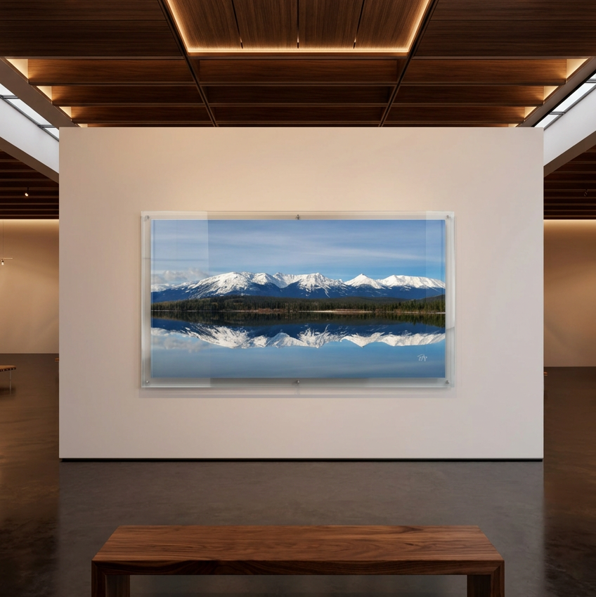 229 x 120 cm, MTNFOTO Acrylic Glass Photo Print Morning Mirror